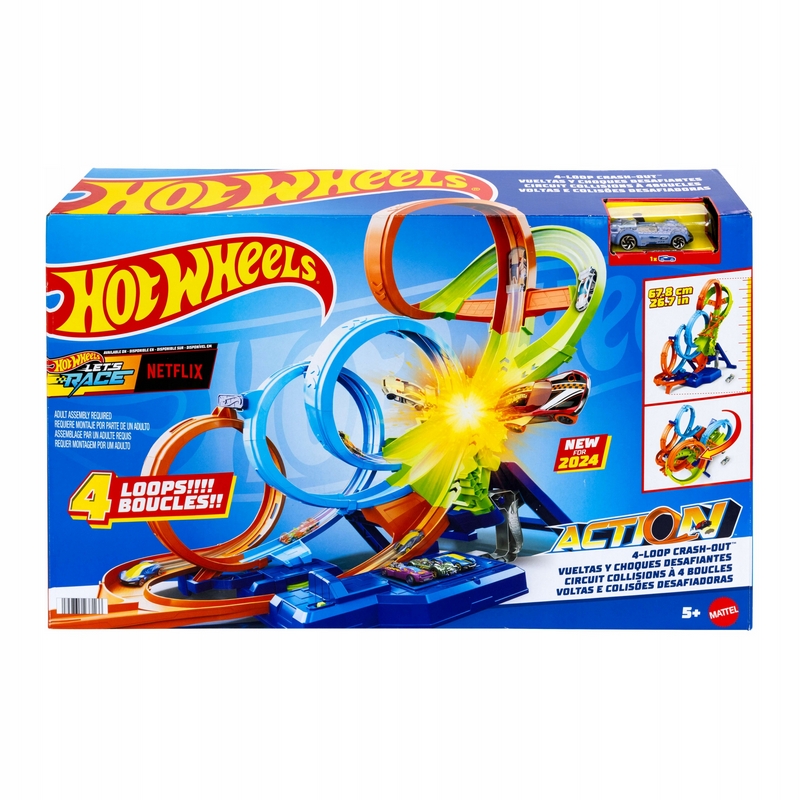Hot Wheels Action Quad Crash Loop Crash Zone Set HXR70